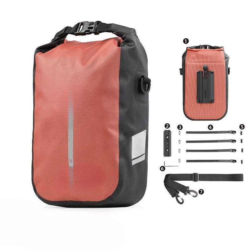 Cycling Hand Gear - Bicycle bag 4L fully waterproof quick-release