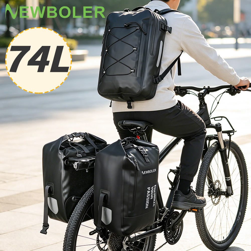 Cycling Gear Storage Rack - NEWBOLER Bicycle Bag 3 in 1