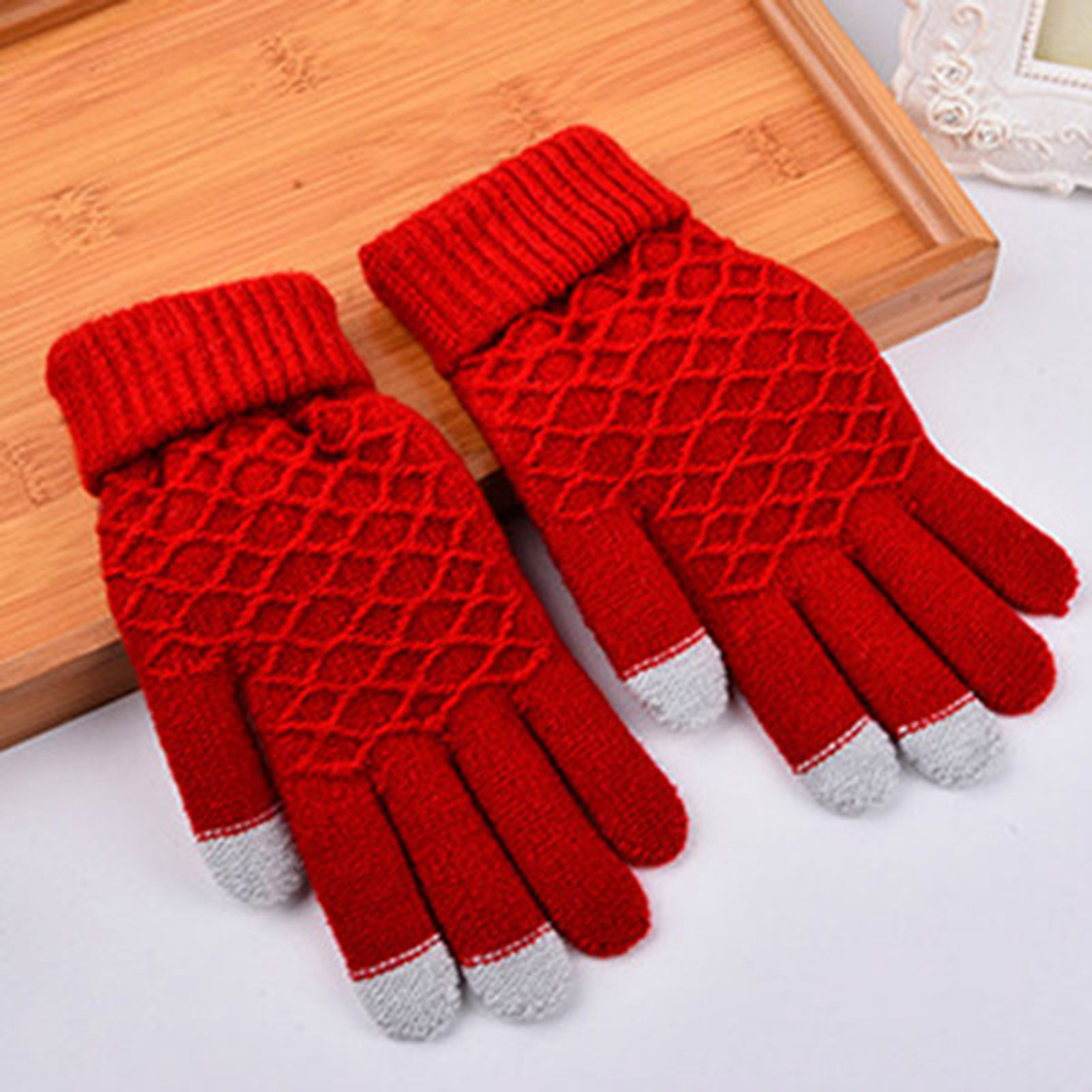 Touchscreen Gloves Warm Solid  - Cycling Hand Gear 评论和价格